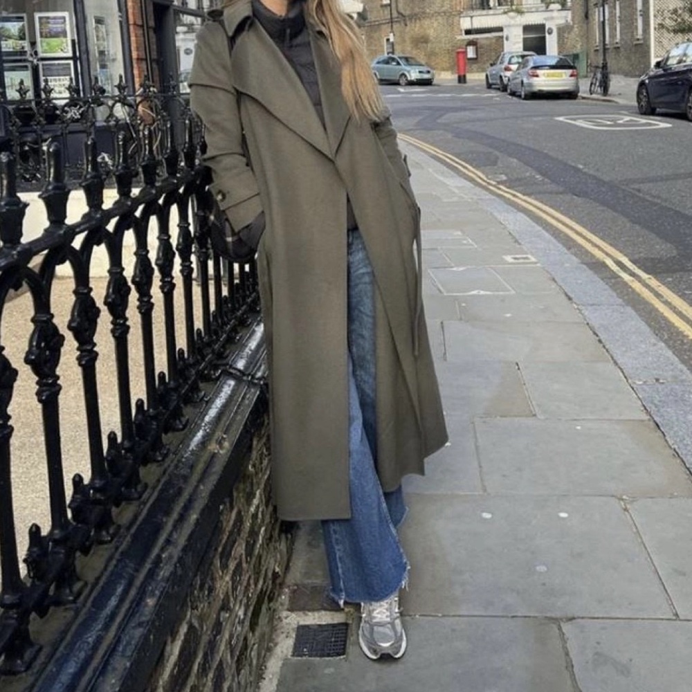 Massimo Dutti olive green coat small - Picture 14 of 14